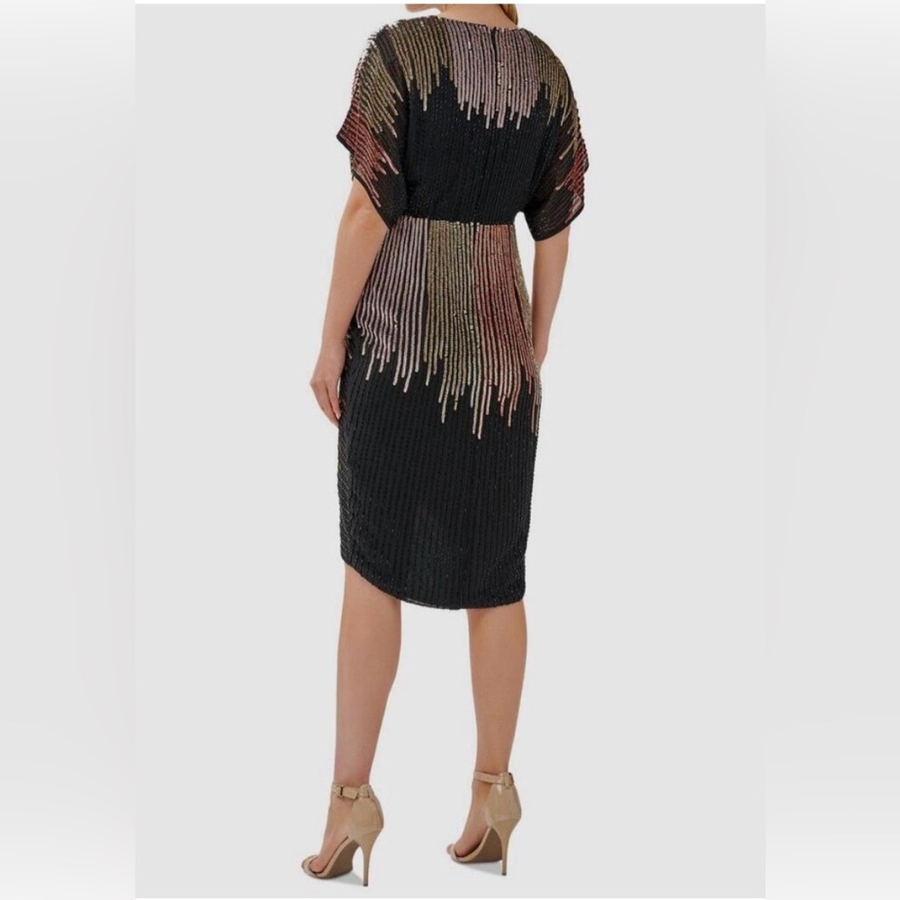NWT: Aidan by Aidan Mattox, Beaded Dolman Sleeve dress. Size 6 - Picture 2 of 5